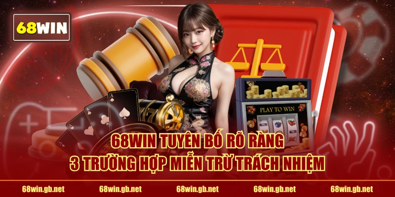 68WIN tuyên bố rõ ràng 3 trường hợp miễn trừ trách nhiệm
